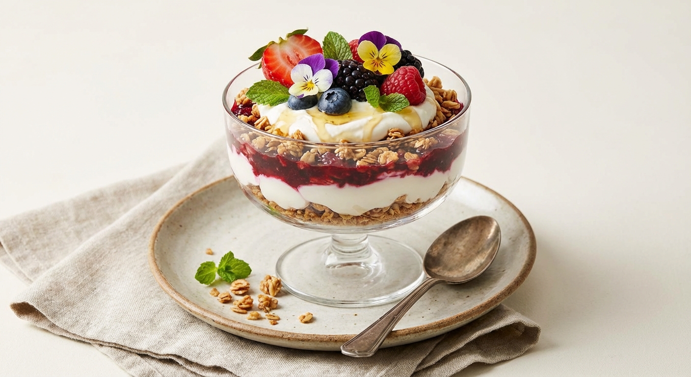 Greek Yogurt & Berry Parfait with Granola