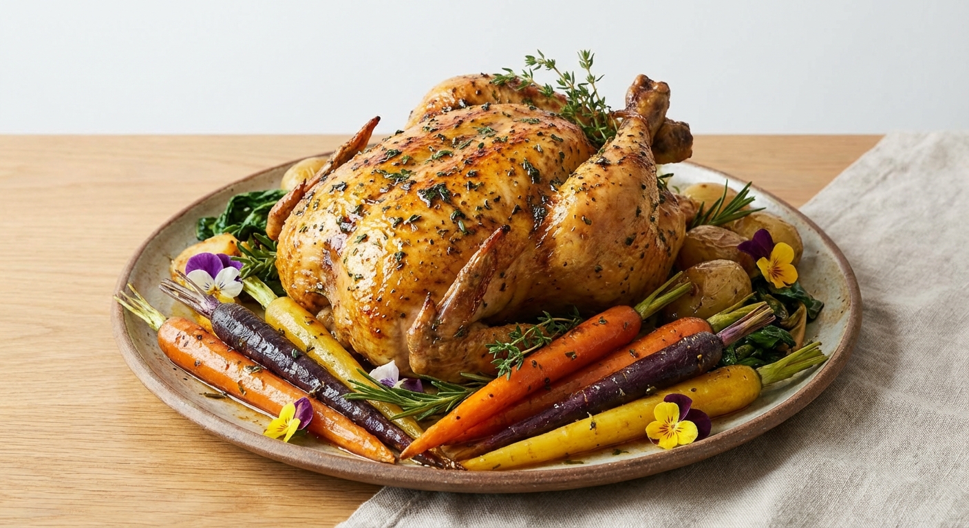 Roasted Chicken with Carrots