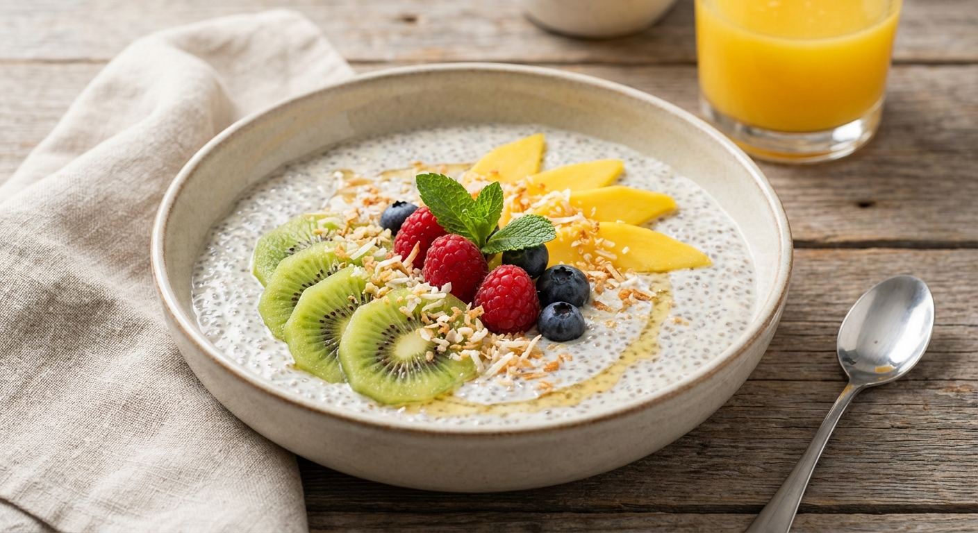 Chia Seed Pudding with Fresh Fruits