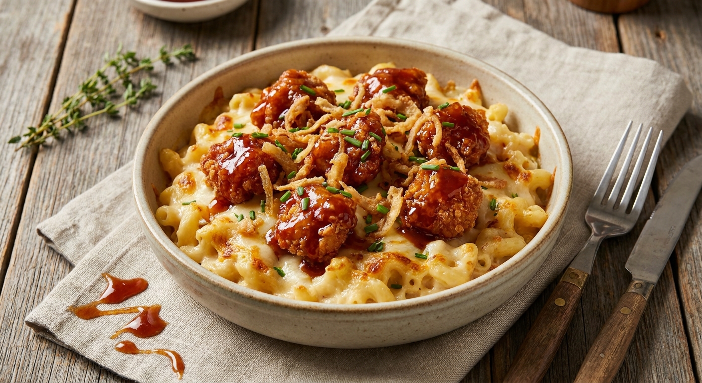 Honey BBQ Chicken Mac and Cheese