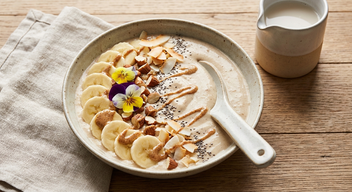 Banana–Almond Smoothie Bowl