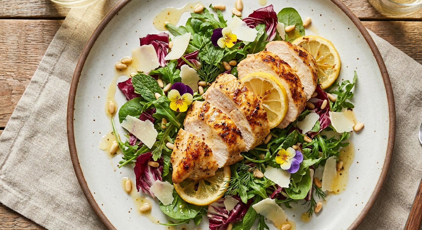Mixed Greens with Lemon Chicken