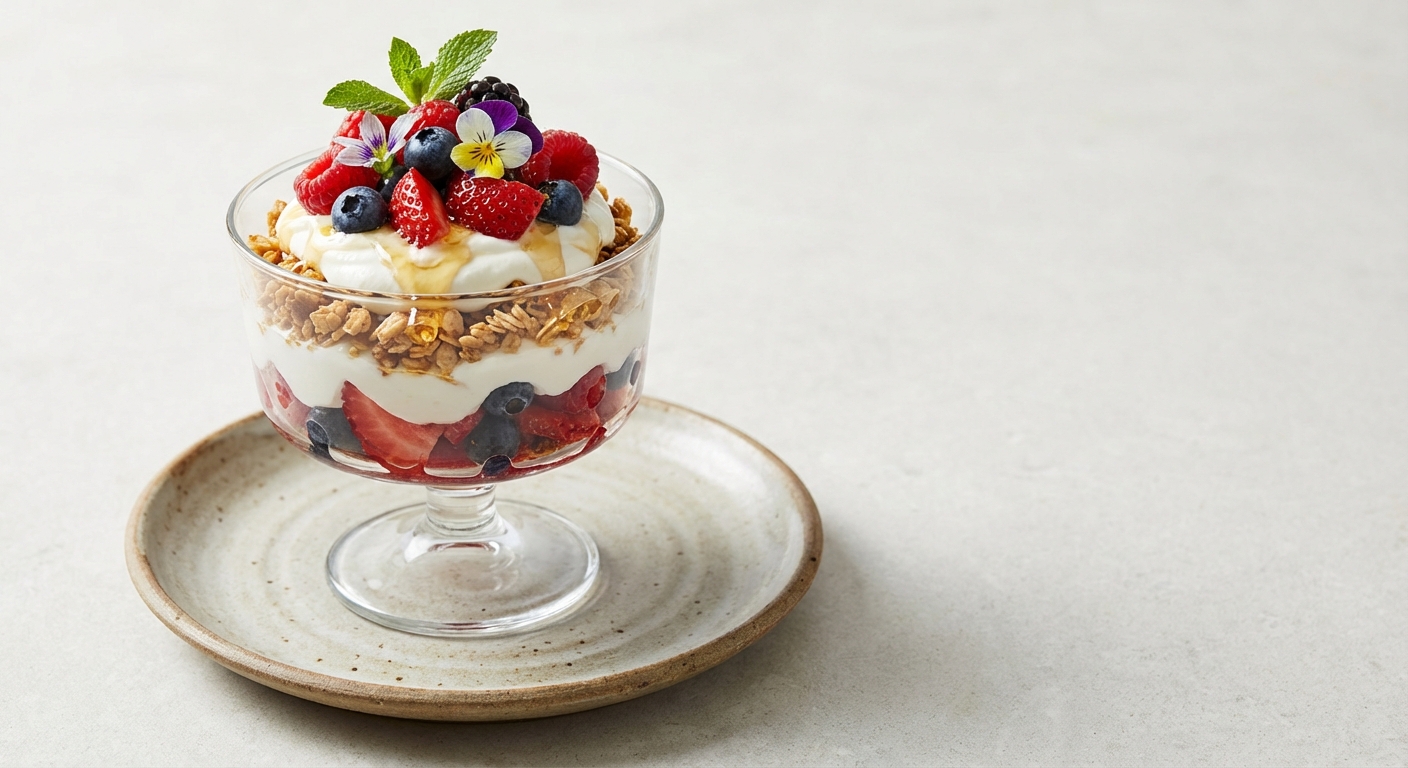 Greek Yogurt Parfait with Berries & Granola