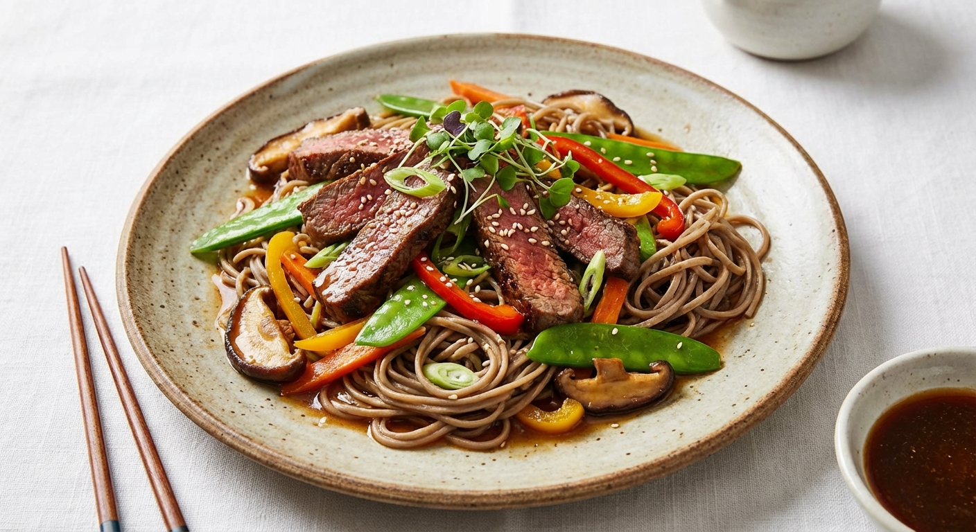 Beef & Vegetable Stir-Fry with Soba Noodles