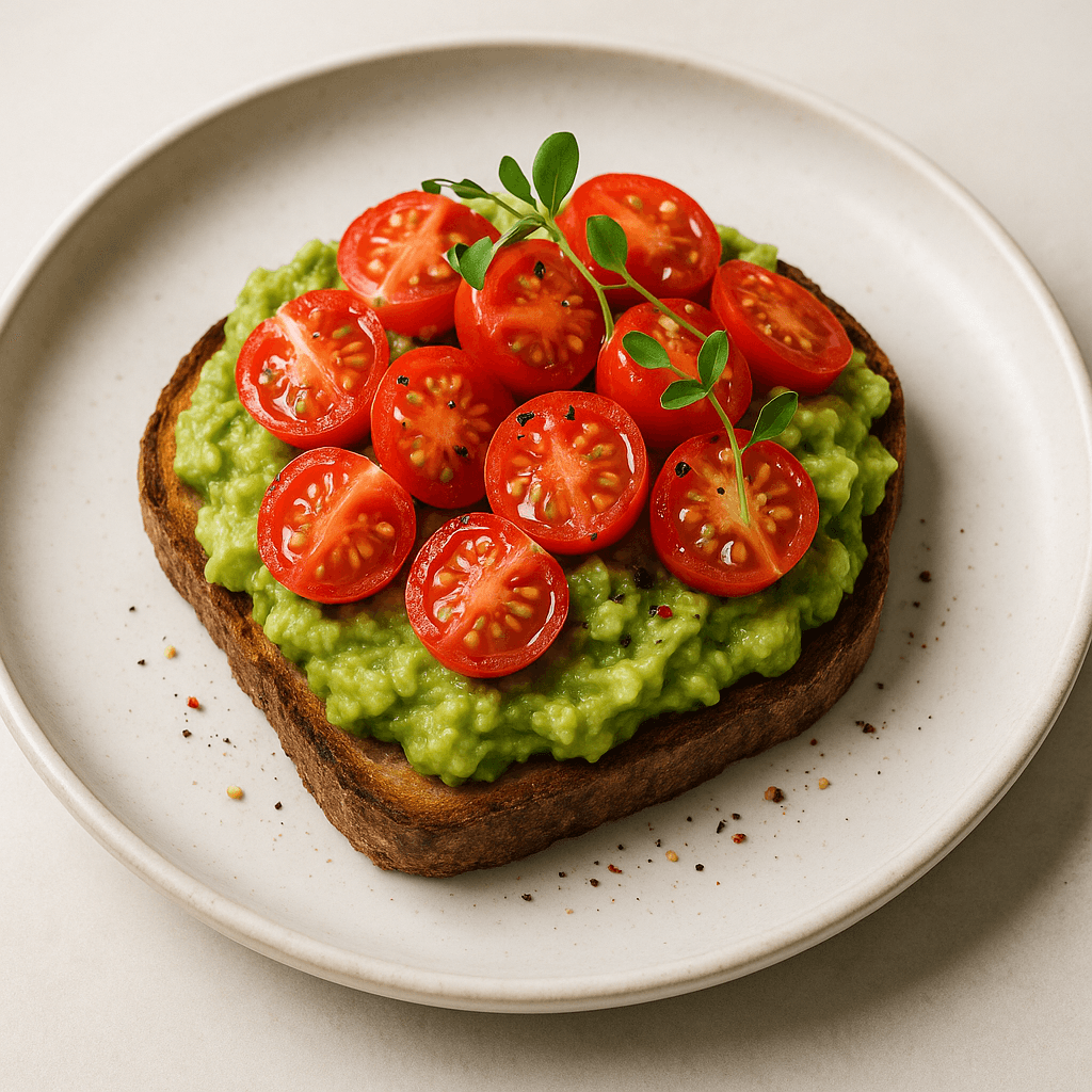 Avocado Toast with Cherry Tomatoes