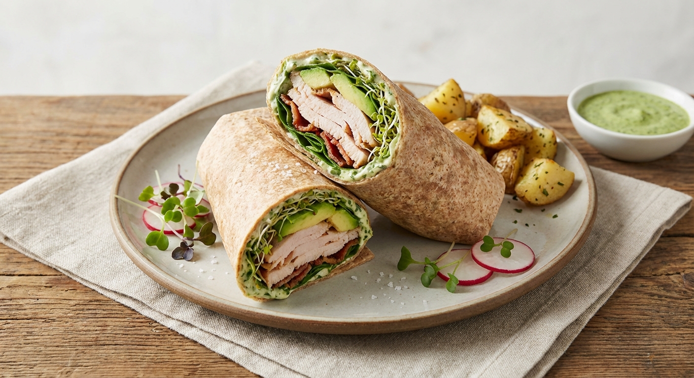 Turkey & Avocado Whole-Wheat Wraps